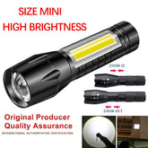 USB Rechargeable LED Flashlight Use Powerful T6 lamp beads 100 meters lighting-TI00779-Veeddydropshipping